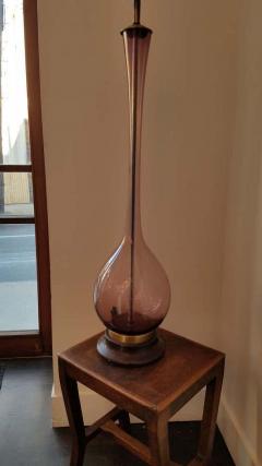Vintage Murano Amethyst Glass Tall Lamp - 2496000