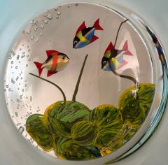 Vintage Murano Glass Disc Aquarium on Stand - 4621983