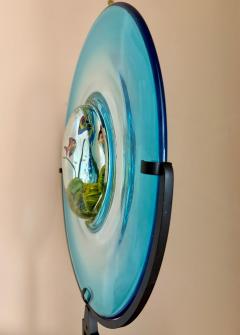 Vintage Murano Glass Disc Aquarium on Stand - 4621984