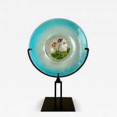 Vintage Murano Glass Disc Aquarium on Stand - 4622039