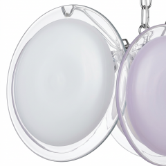 Vintage Murano Glass Disc Chandelier in Lavender 1970s - 4534988