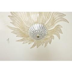 Vintage Murano Glass Palmette Suspension Light - 4464665