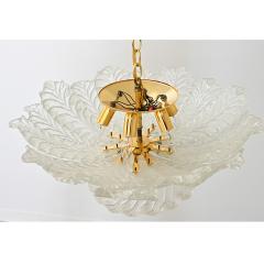 Vintage Murano Glass Palmette Suspension Light - 4606864