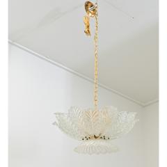 Vintage Murano Glass Palmette Suspension Light - 4606865
