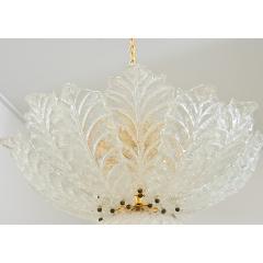 Vintage Murano Glass Palmette Suspension Light - 4606875