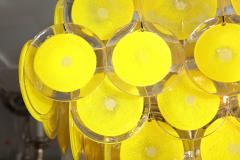 Vintage Murano Glass Yellow Disc Chandelier - 4423611