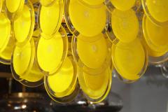 Vintage Murano Glass Yellow Disc Chandelier - 4423614