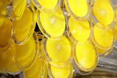 Vintage Murano Glass Yellow Disc Chandelier - 4423615