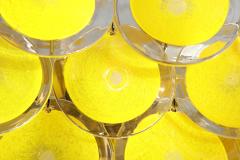 Vintage Murano Glass Yellow Disc Chandelier - 4423616