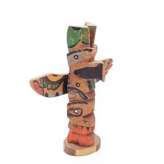 Vintage NW Coast Indian Model of a Totem Pole - 2491593
