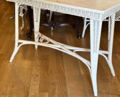 Vintage Nantucket Wicker Console Table or Desk - 3069509