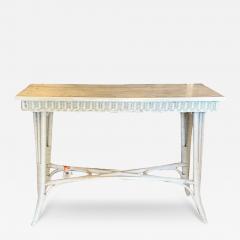 Vintage Nantucket Wicker Console Table or Desk - 3074803