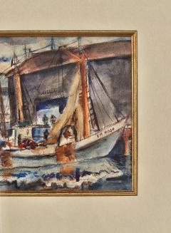 Vintage Nautical Watercolor circa 1950 - 3577957