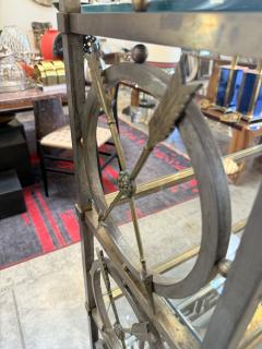 Vintage Neoclassical Brass and Glass tag re with Greek Key Detail - 4366618