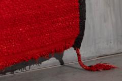 Vintage North African Low Pile Wool Rug Circa 1970 - 4706738