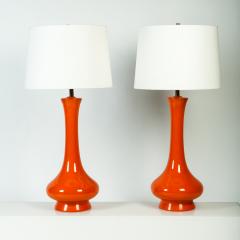 Vintage Orange Ceramic Lamps - 235465