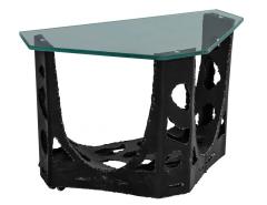 Vintage Original Brutalist Glass Top End Table - 1997823