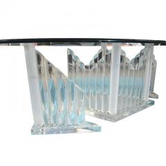 Vintage Oval Glass and Lucite Table - 2626825
