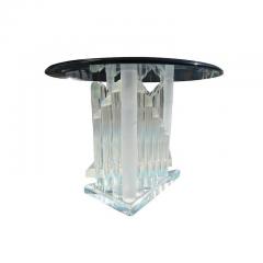 Vintage Oval Glass and Lucite Table - 2626826