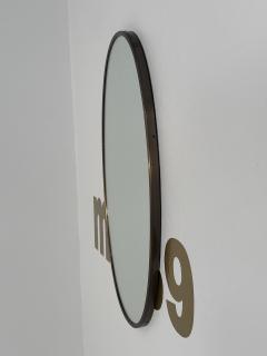 Vintage Oval Italian Wall Mirror 1960s - 3636344
