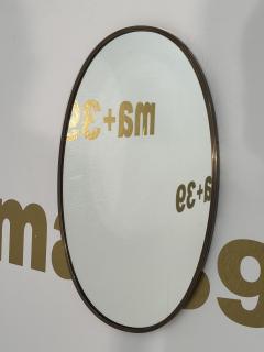 Vintage Oval Italian Wall Mirror 1960s - 3636345