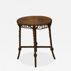 Vintage Oval Rattan Table - 4476546