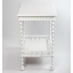 Vintage Painted Spindle Side Table - 3859332