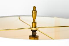 Vintage Pair Glass Brass Table Lamps - 399089