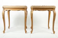 Vintage Pair Of Italian Marble Top Side Tables - 69809