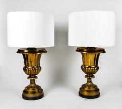 Vintage Pair Solid Brass Task Table Lamps - 297953