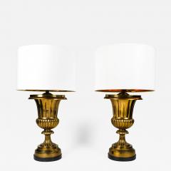 Vintage Pair Solid Brass Task Table Lamps - 298729