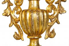 Vintage Pair of Carved Giltwood Table Lamps - 4502325