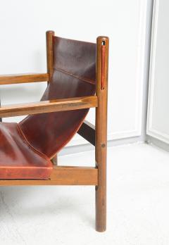 Vintage Pair of Safari Style Leather Chairs - 2858577