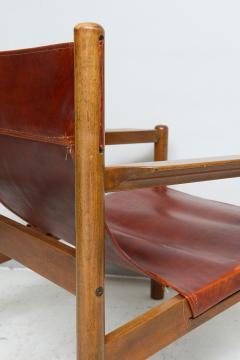 Vintage Pair of Safari Style Leather Chairs - 2858581