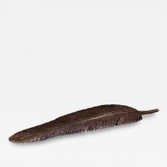 Vintage Paperweight Feather Bronze - 3505015