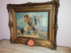 Vintage Pearl Beer Framed Advertising Sign - 4706979