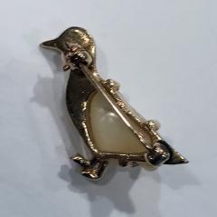 Vintage Pearl and Ruby Brooch in the form of a standing Duck - 1435706