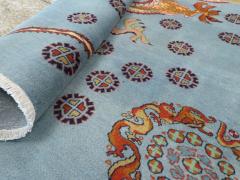 Vintage Persian Dragon Mashad Pictorial Rug - 4780712