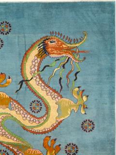 Vintage Persian Dragon Mashad Pictorial Rug - 4780717