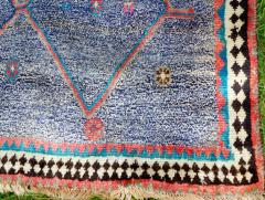 Vintage Persian Gabbeh Rug with Blue Field and Traditional Symbols - 2197919