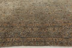 Vintage Persian Kirman Botanic Green Handmade Wool Rug - 2447287