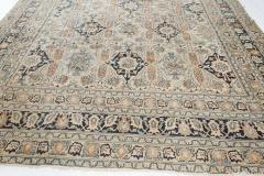 Vintage Persian Meshad Beige Handmade Wool Rug - 2446686