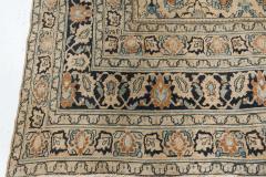 Vintage Persian Meshad Beige Handmade Wool Rug - 2446687