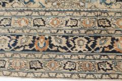 Vintage Persian Meshad Beige Handmade Wool Rug - 2446688