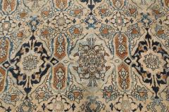 Vintage Persian Meshad Beige Handmade Wool Rug - 2446689