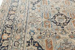 Vintage Persian Meshad Beige Handmade Wool Rug - 2446690