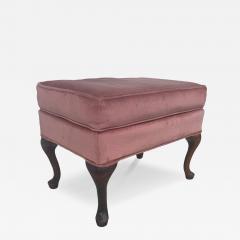 Vintage Queen Anne Style Pillow Top Upholstered Ottoman - 4434741