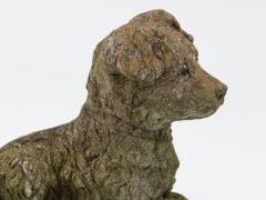Vintage Reconstituted Stone Dog Terrier English Mid 20th C  - 4811591
