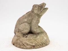 Vintage Reconstituted Stone Frog Fountain Garden Ornament - 3370174