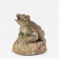 Vintage Reconstituted Stone Frog Fountain Garden Ornament - 3372318